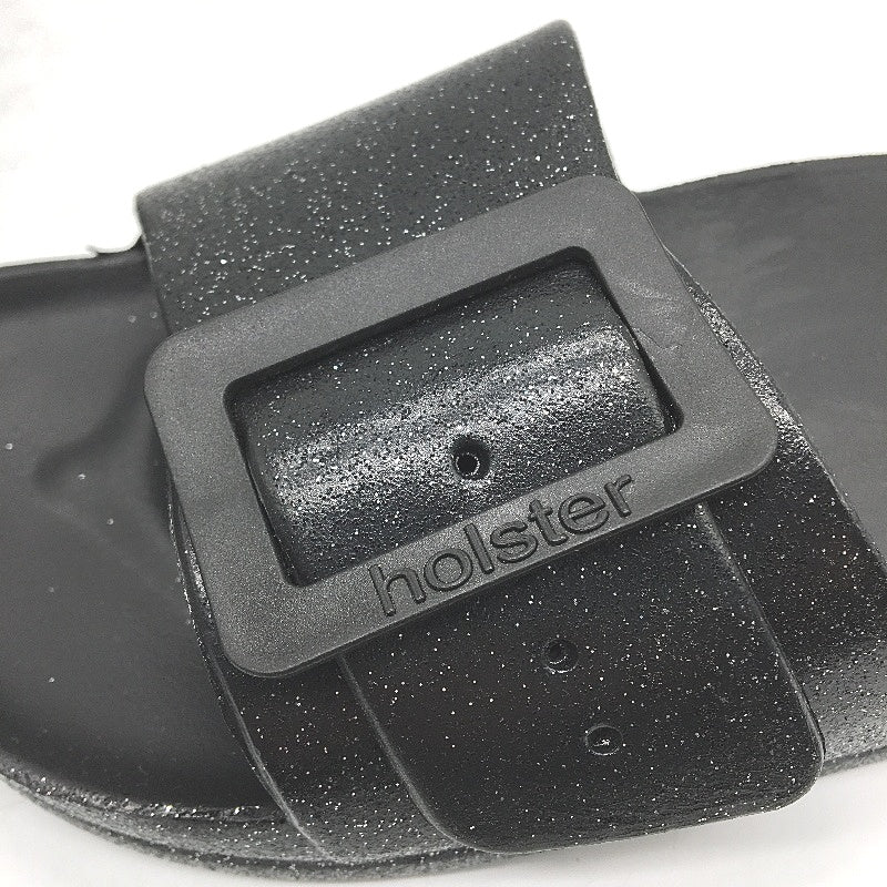 Holster Australia Black Solace Buckle Glitter Slide Sandal Ladies AU 7 EU 38 NEW - Image 3