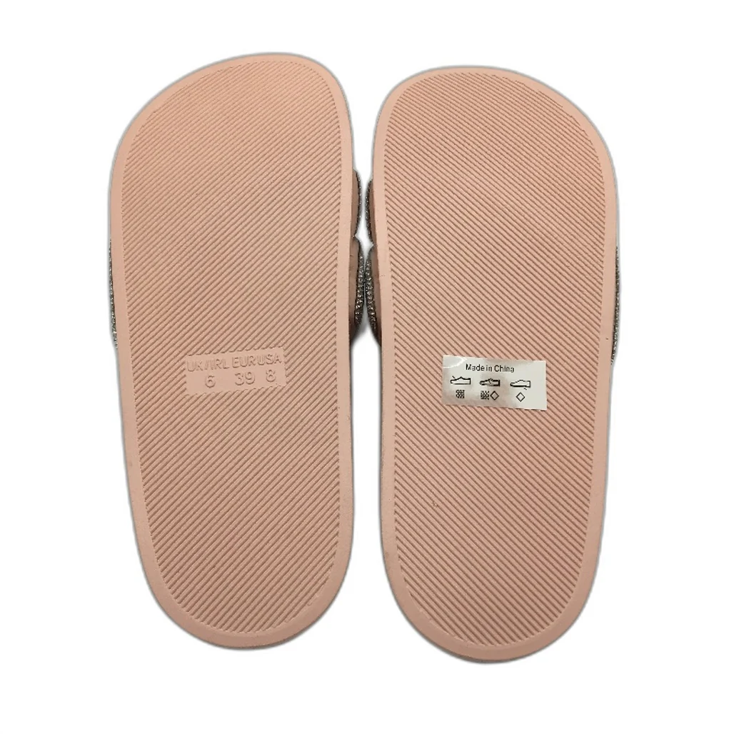 Holster Australia Sooth Rose Blush Glitter Detail Slides Ladies AU 7 EU 38 NEW - Image 5