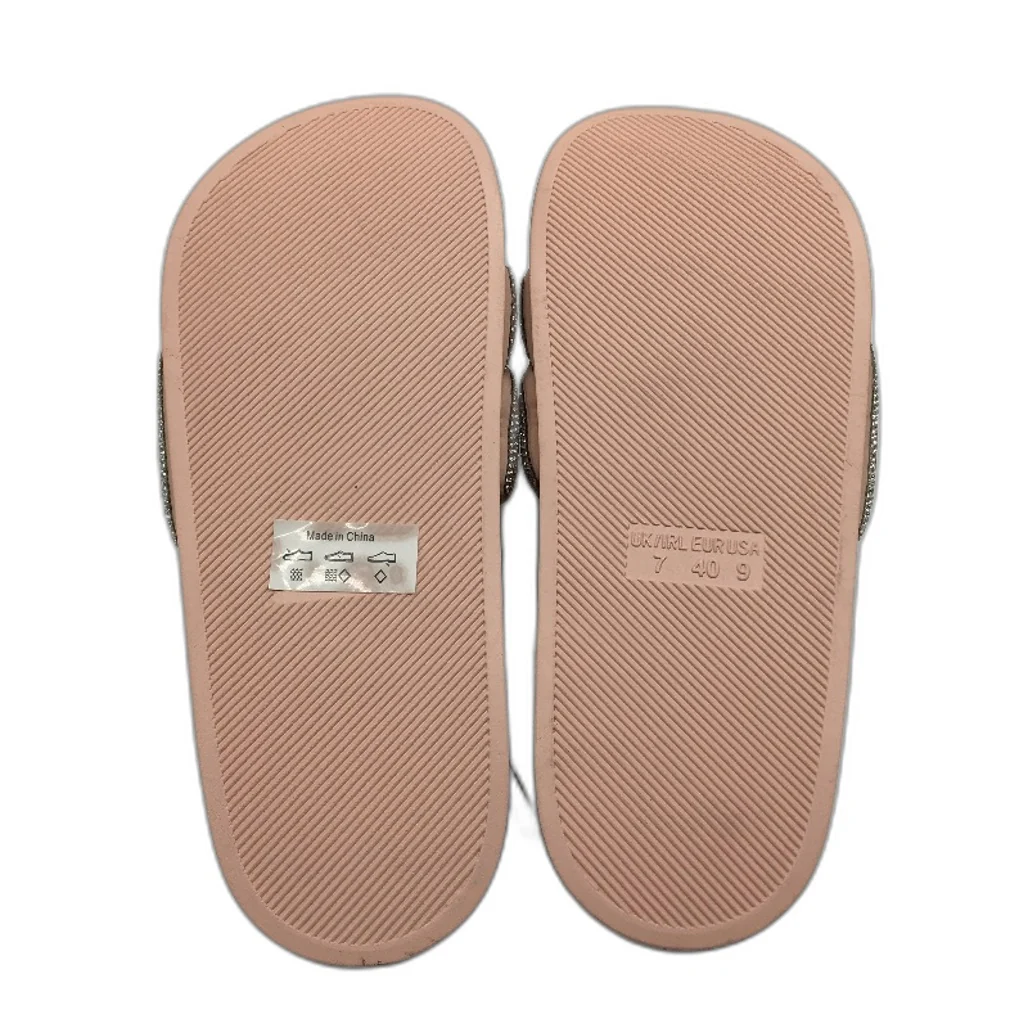 Holster Australia Sooth Rose Blush Glitter Detail Slides Ladies AU 8 EU 39 NEW - Image 6
