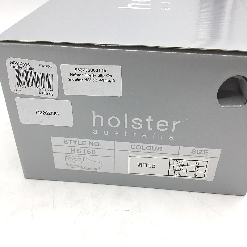 Holster Australia Firefly Sparkle White Slip On Sneaker Ladies AU 6 EU 37 NEW - Image 8