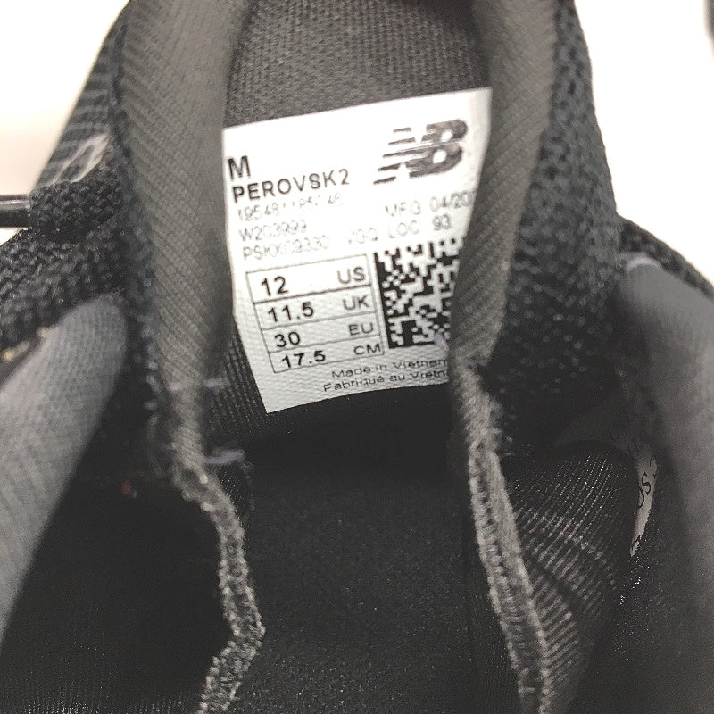 New Balance Black Mesh Lightweight Sneakers PEROVSK2 KIDS Size US 12 EU 30 NEW - Image 4