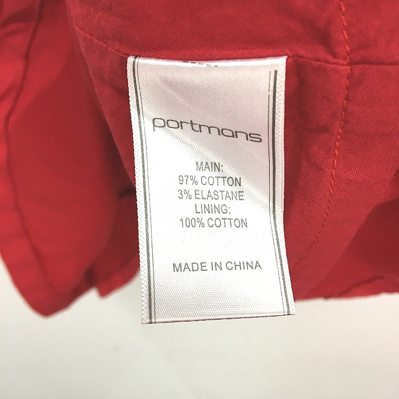 Portmans Sleeveless Red Cotton V Neck Pocketed Mini Dress Ladies Size 6 - Image 4