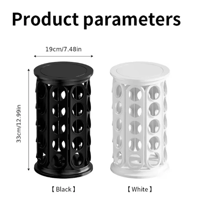 40 Pod Keurig Cup Coffee Capsule 360 Rotating Storage Rack in Black NEW - Image 4