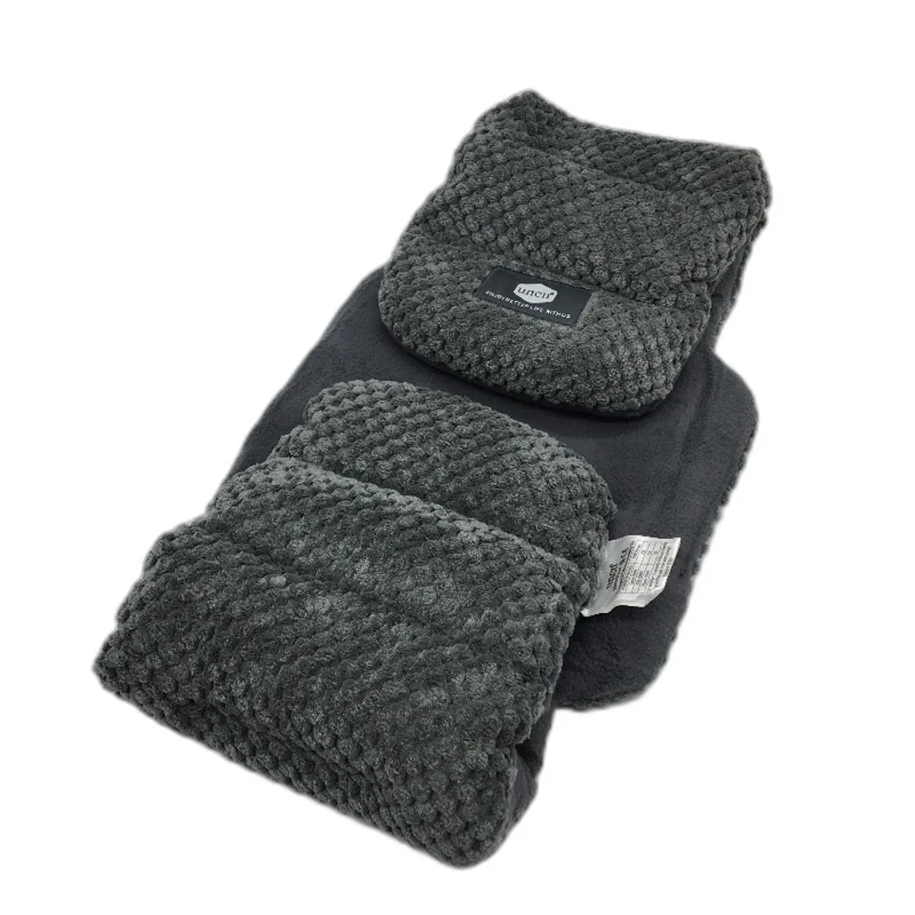 Uncn Microwavable Neck Grey Fleece Natural Filling Wrap in Grey NEW - Image 2