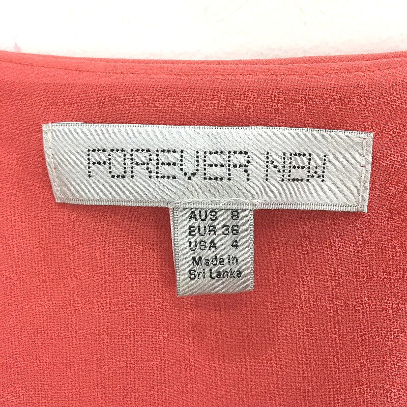 Forever New Anna High Apex Racer Lightweight Coral Pink Cami Ladies Size AU 8 - Image 3
