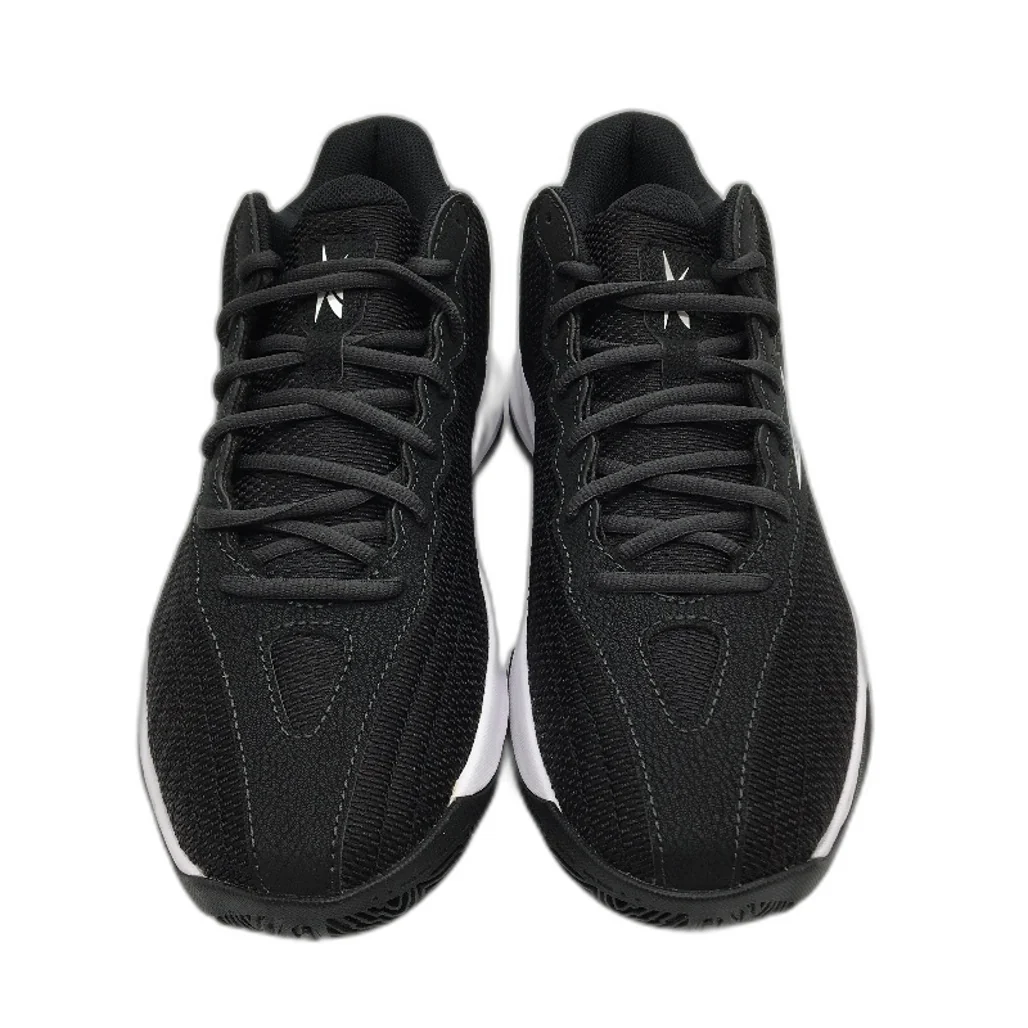 Reebok Press Black Fabric Basketball Sneakers Unisex US M9 W 10.5 EU 42 NEW - Image 2