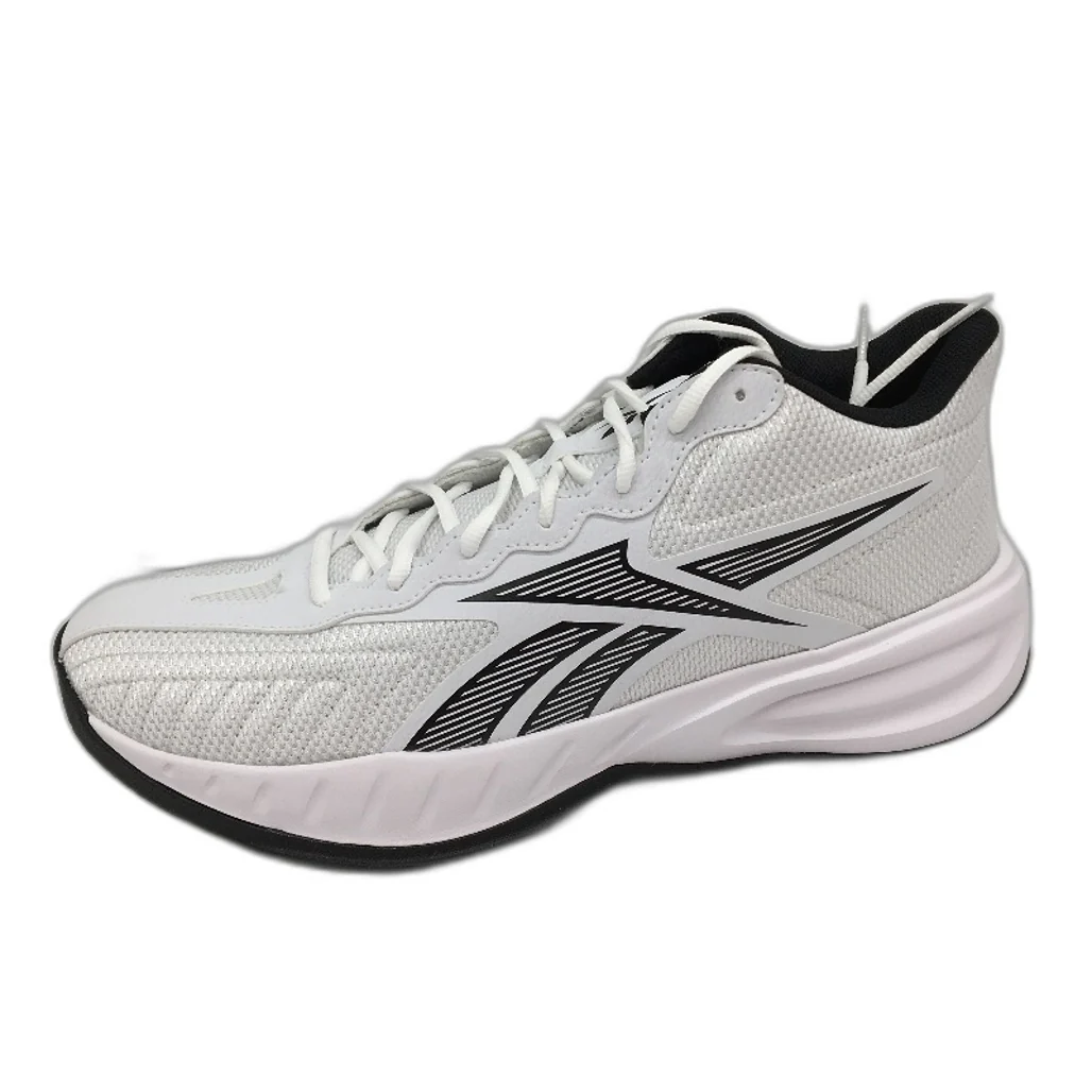 Reebok Press White Fabric Basketball Sneakers Unisex US M12.5 W14 EU 46 NEW