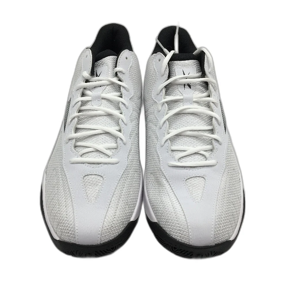 Reebok Press White Fabric Basketball Sneakers Unisex US M12.5 W14 EU 46 NEW - Image 2