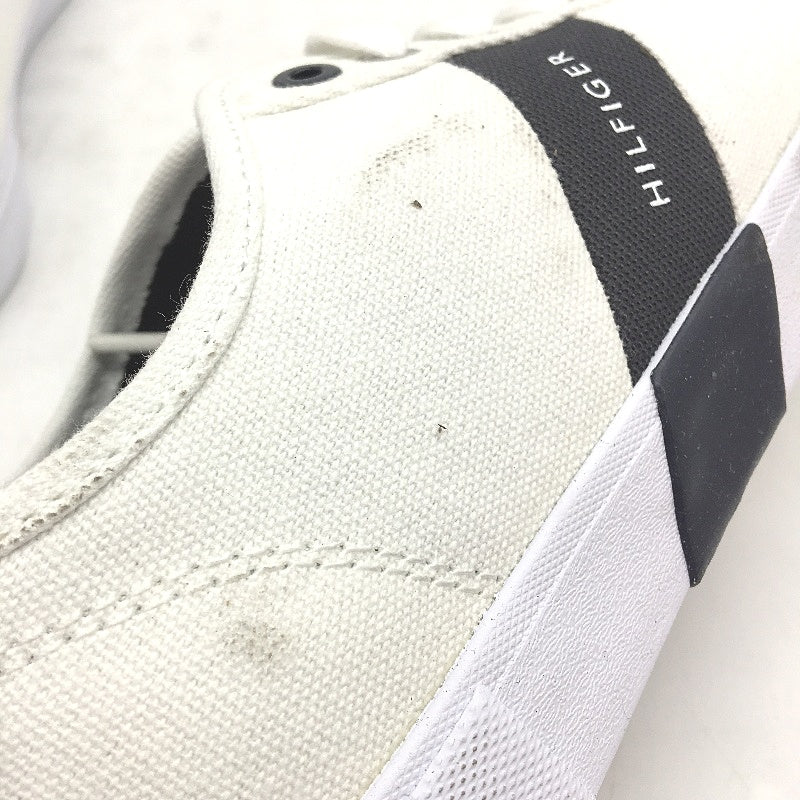 Tommy Hilfiger White Canvas TM Pandora Sneaker LaceUp Trainers Mens US8 EU41 NEW - Image 4