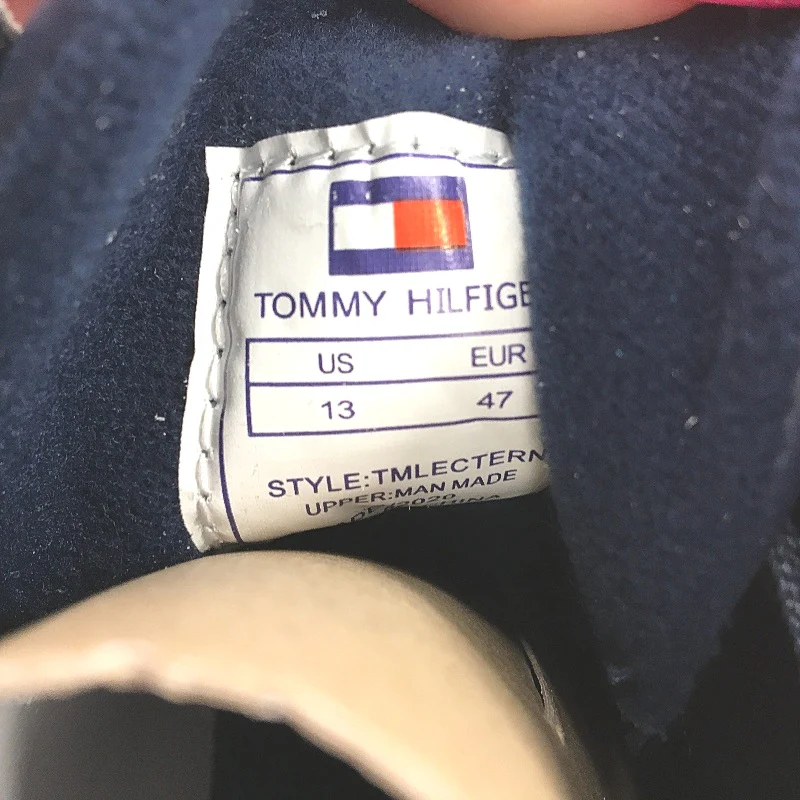 Tommy Hilfiger Navy TM Lectern Sneaker Lace Up Trainers Mens US 13 EU 47 NEW - Image 6