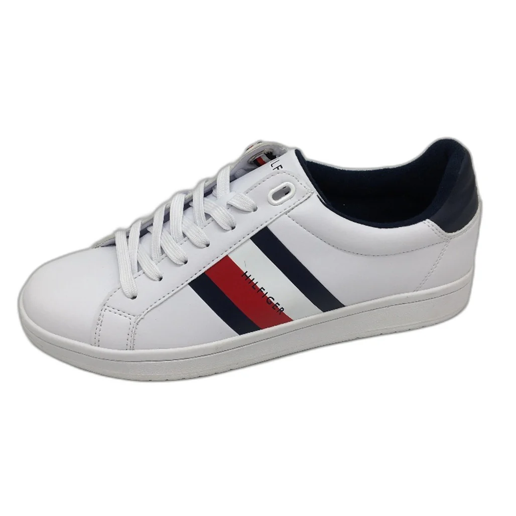 Tommy Hilfiger White TM Lectern Sneaker Lace Up Trainers Mens US 13 EU 47 NEW