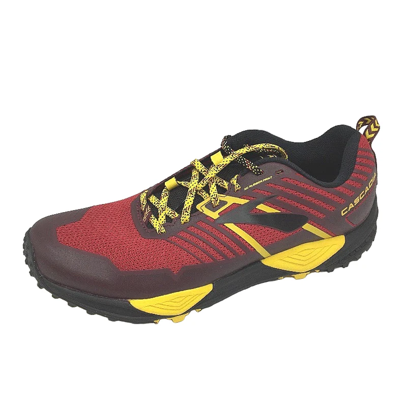 Brooks Cascadia 13 Red & Maroon Trail Running Sneaker Shoes Mens US 11D EU45 NEW