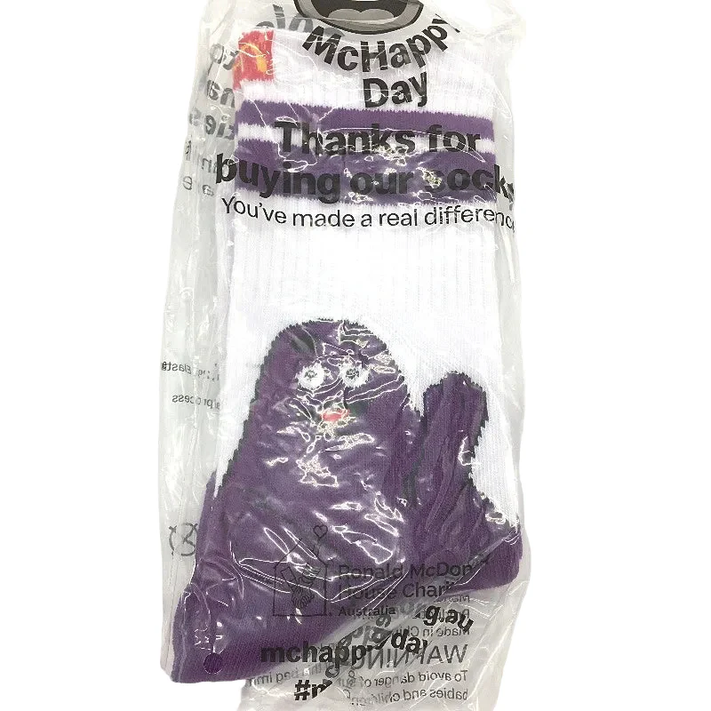 McDonald's McHappy Day Silly Socks 2 Pack Grimace Unisex One Size Adult NEW - Image 2