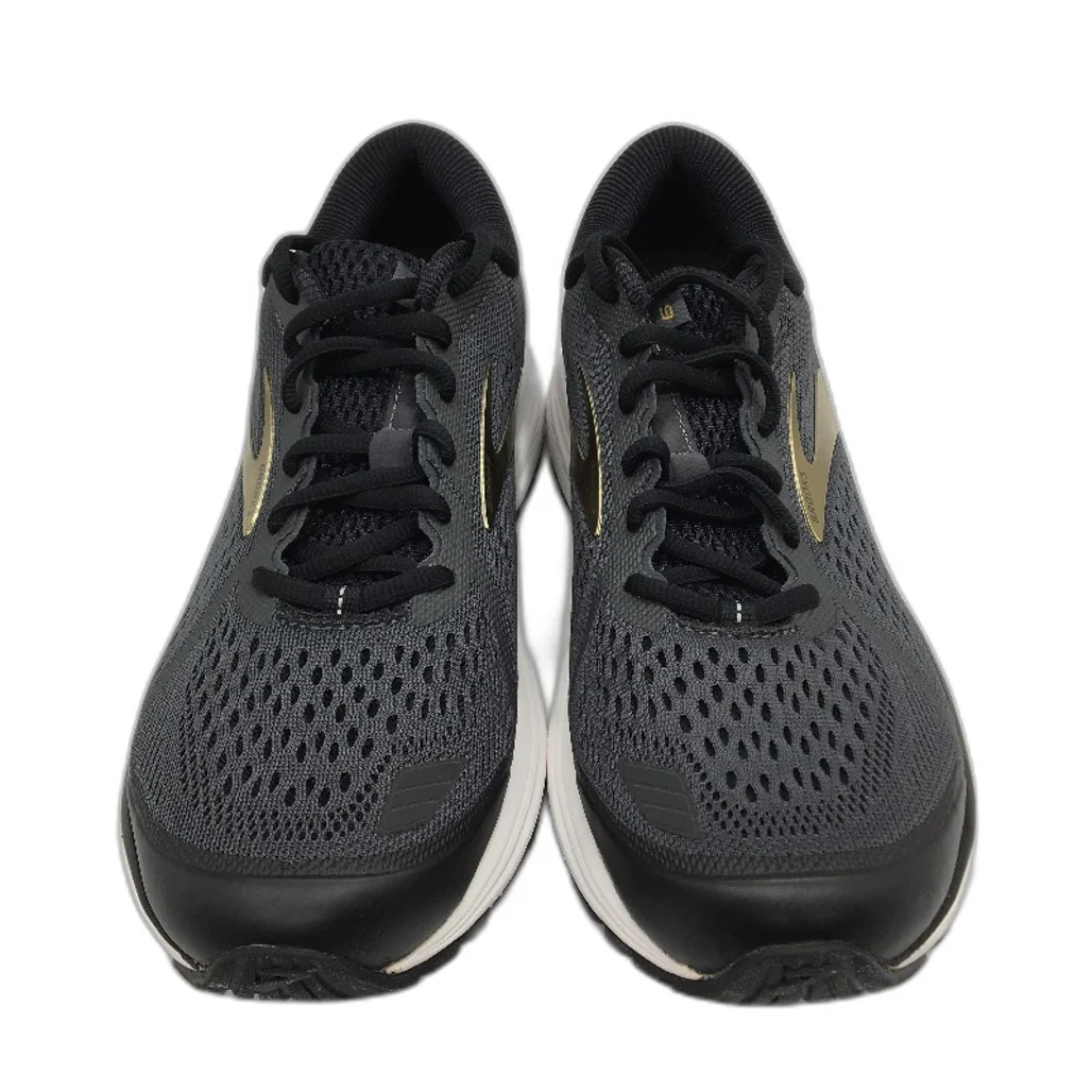 Brooks Aduro 6 Charcoal Grey & Gold Running Sneaker Shoes Mens US 8D EU41 NEW - Image 2