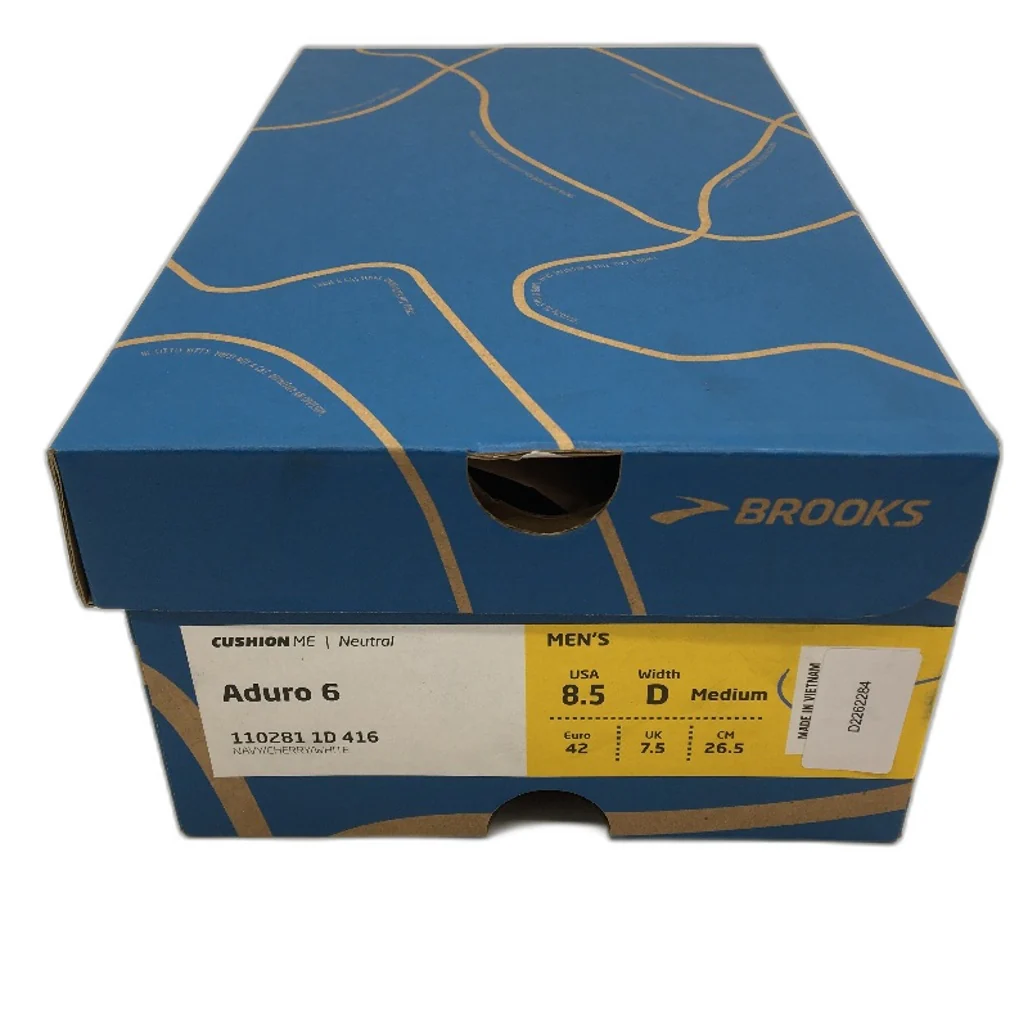 Brooks Aduro 6 Navy Blue & Cherry Running Sneaker Shoes Mens US 8.5D EU42 NEW - Image 7