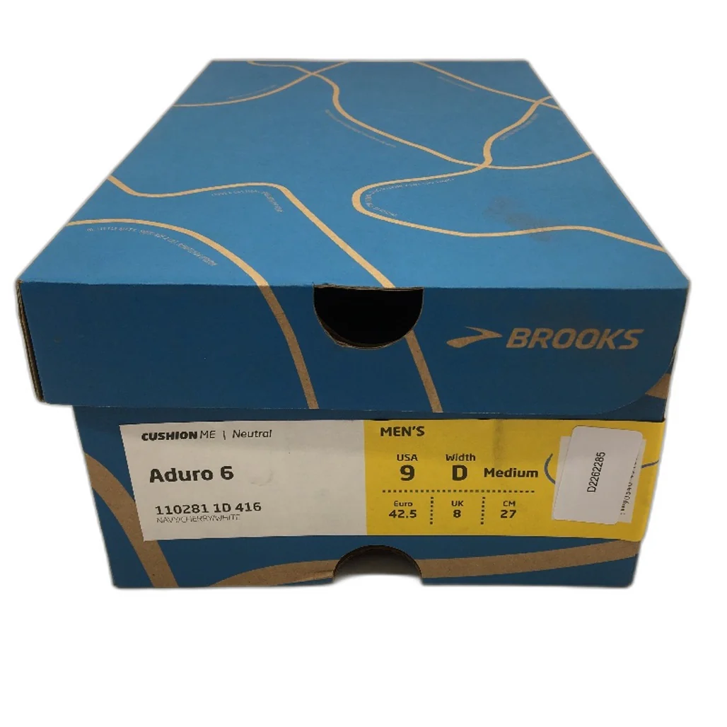 Brooks Aduro 6 Navy Blue & Cherry Running Sneaker Shoes Mens US 9D EU 42.5 NEW - Image 7