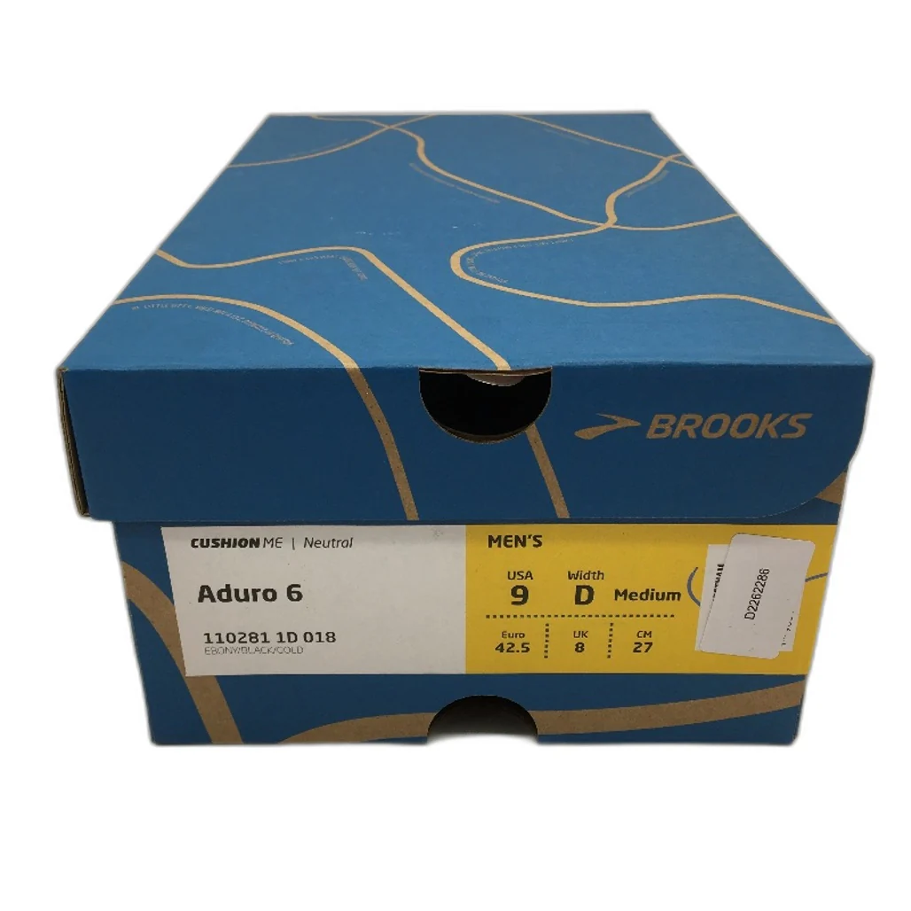 Brooks Aduro 6 Charcoal Grey & Gold Running Sneaker Shoes Mens US 9D EU 42.5 NEW - Image 7