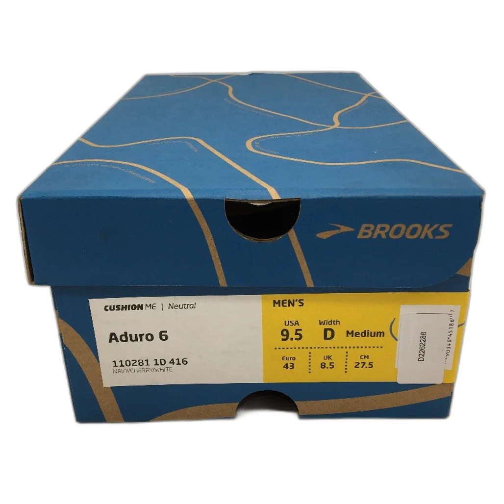 Brooks Aduro 6 Navy Blue & Cherry Running Sneaker Shoes Mens US 9.5D EU 43 NEW - Image 7