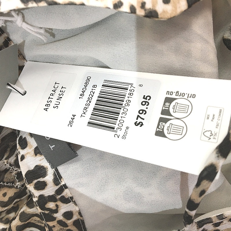 Tokito Myer Animal Print Ruffle Skirt & Top Matching Set Ladies Size 8 NEW - Image 3