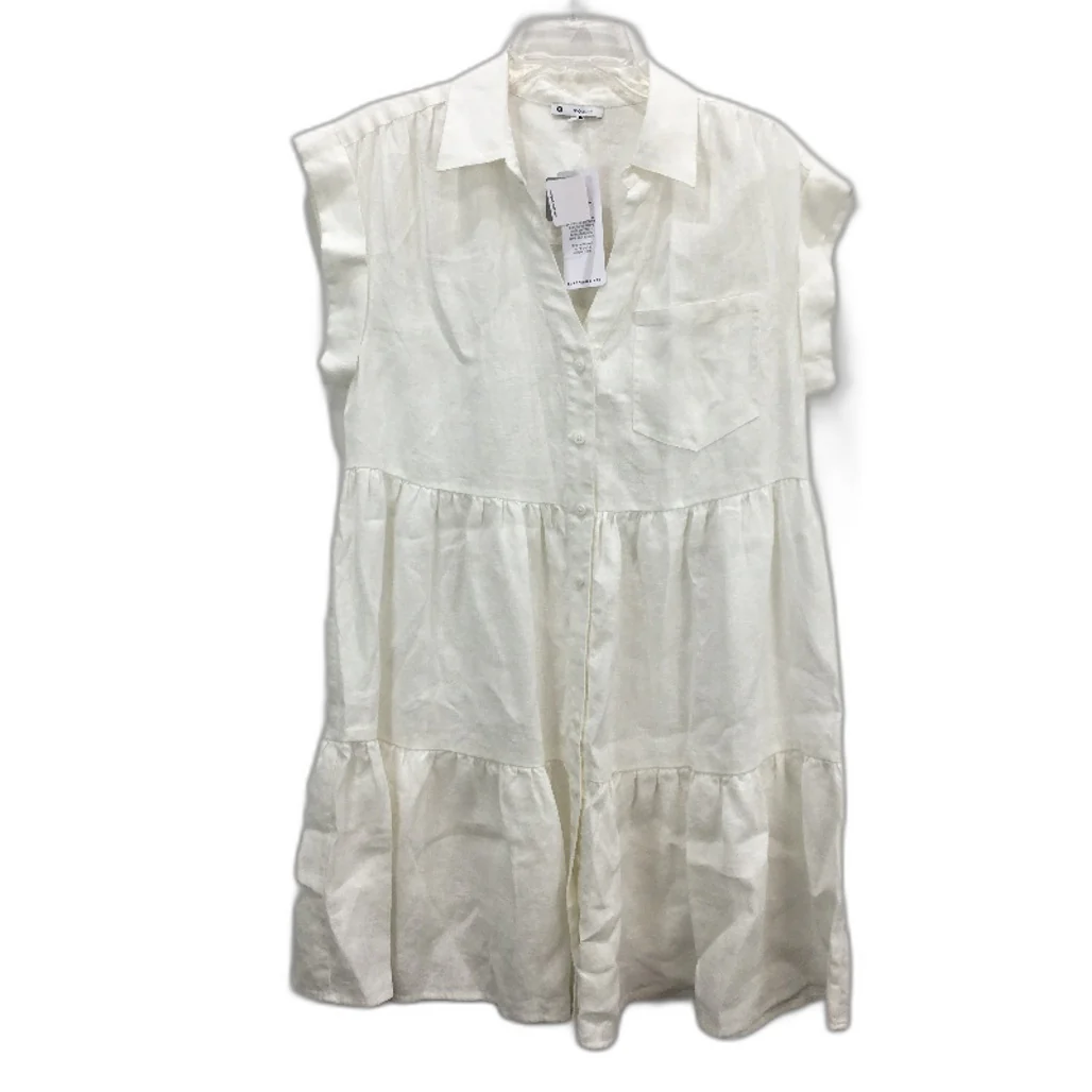 Target 100% European Linen White Casual Summer Dress Ladies Size 10 NEW