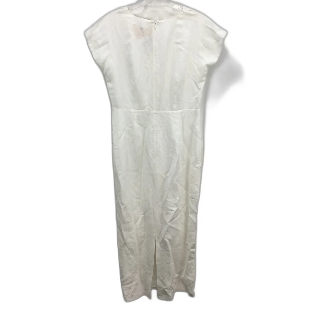 Basque Linen Blend Ivory Lightweight Summer Dress With Pockets Ladies Size 10 NEW - Image 2