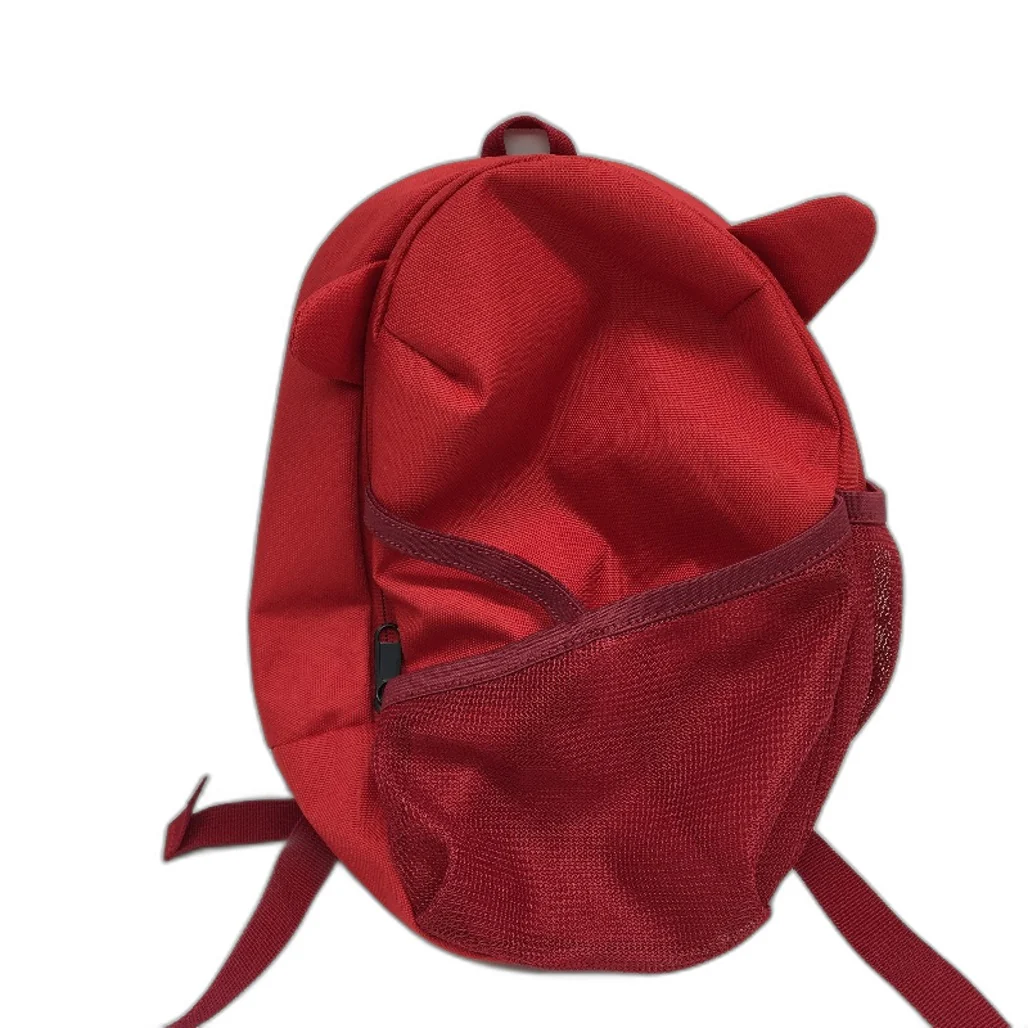 Solid Red Mini Backpack With Cute Little Ears & Stomach Strap 25cm NEW