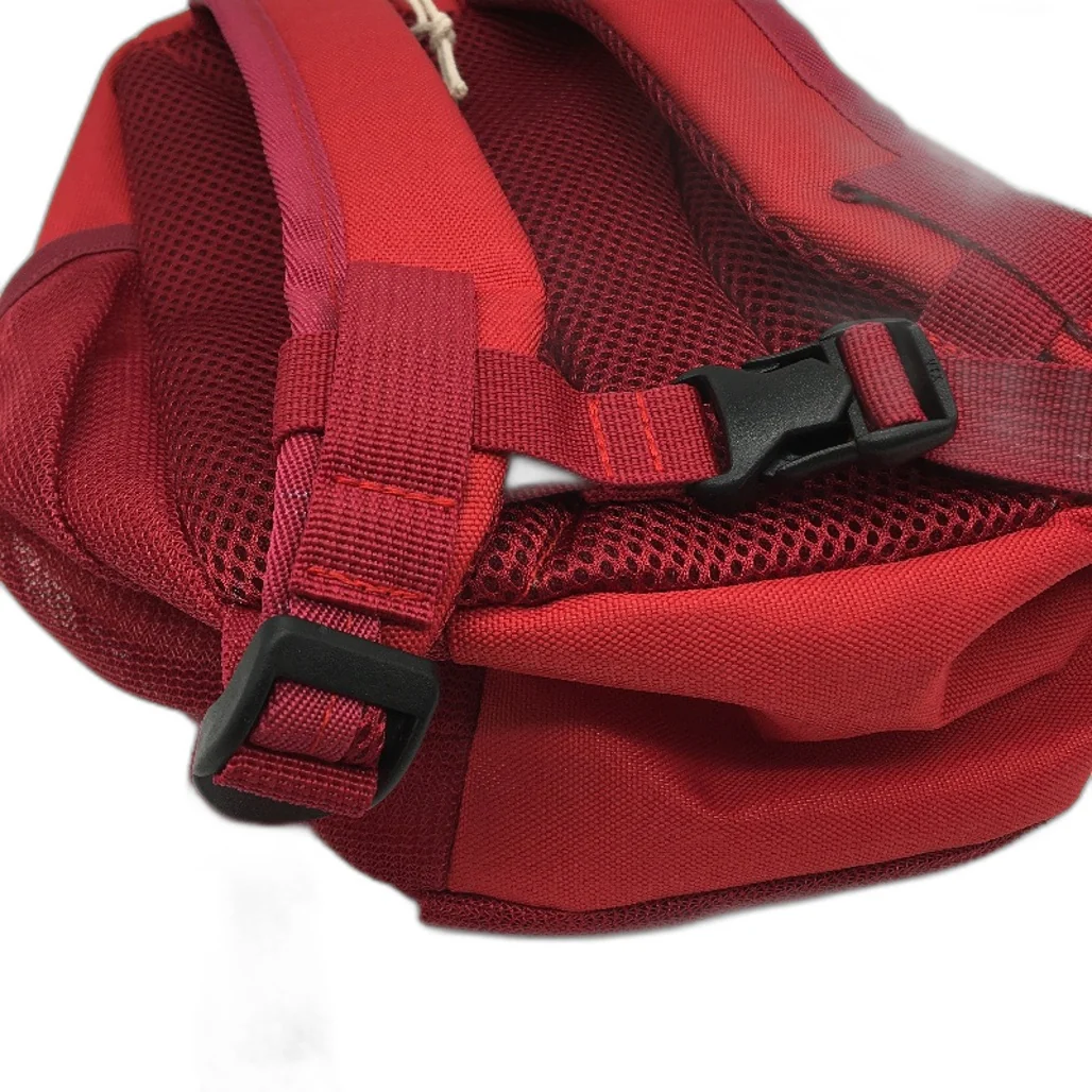 Solid Red Mini Backpack With Cute Little Ears & Stomach Strap 25cm NEW - Image 3