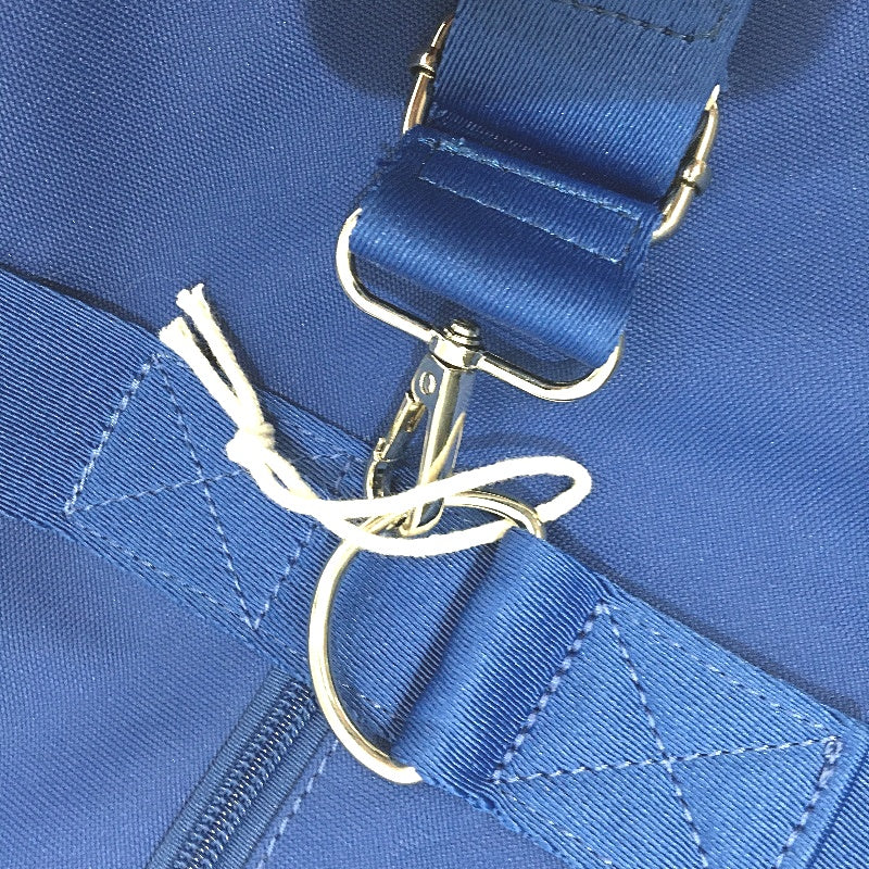 Woven Royal Blue Oversized Tote Weekender Bag With Shoulder Strap NEW - Image 3