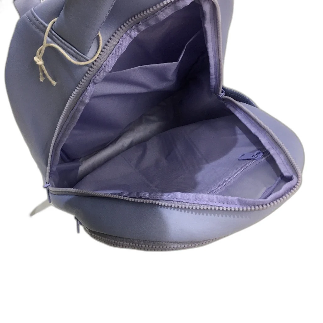 Everday Neoprene Feel Padded Zip Up Lilac With Front Zipped Pocket Backpack NEW - Image 4