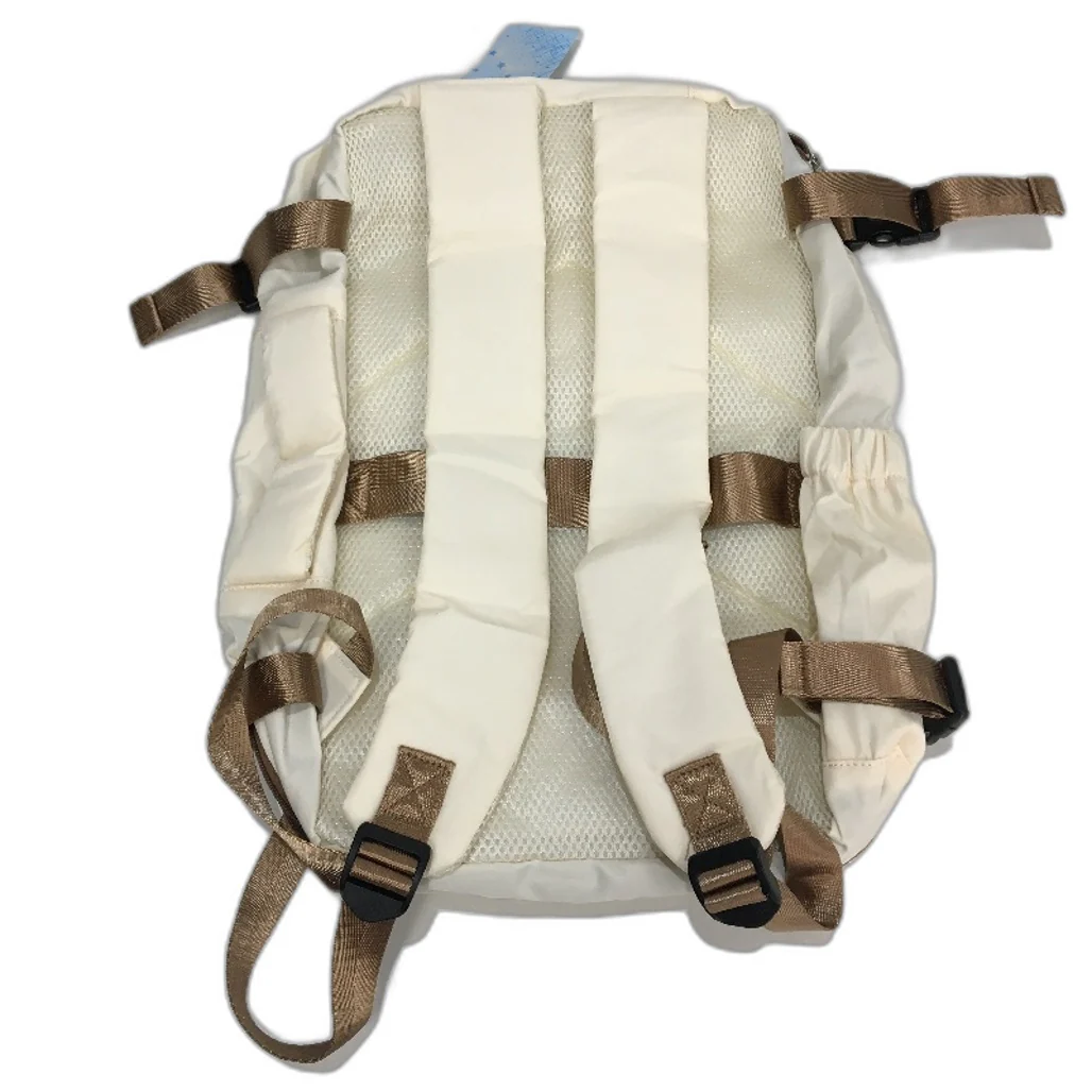 Travel Backpack Essentials Carry On Business Trip Laptop Bag Beige & Brown NEW - Image 3