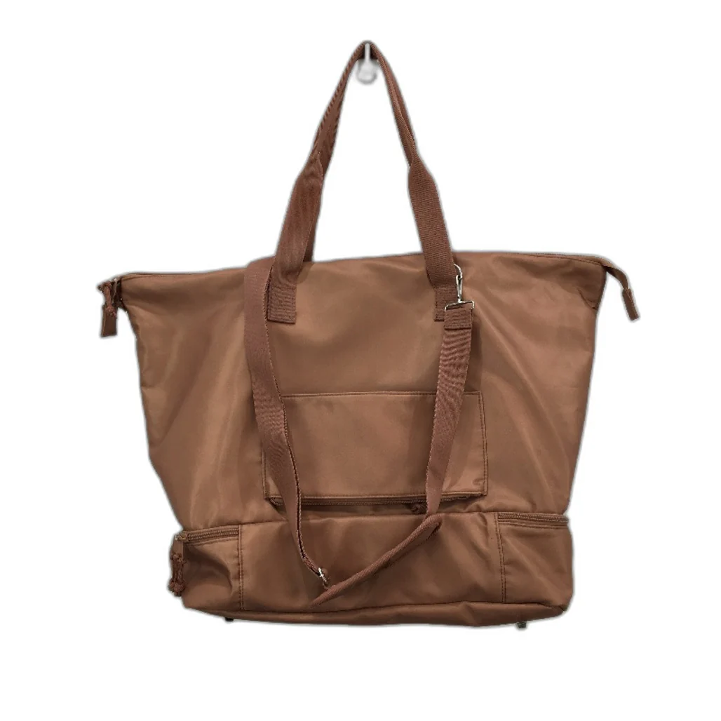 Large Capacity Lightweight Baby Diaper Tote Mummy Bag With Straps Brown NEW