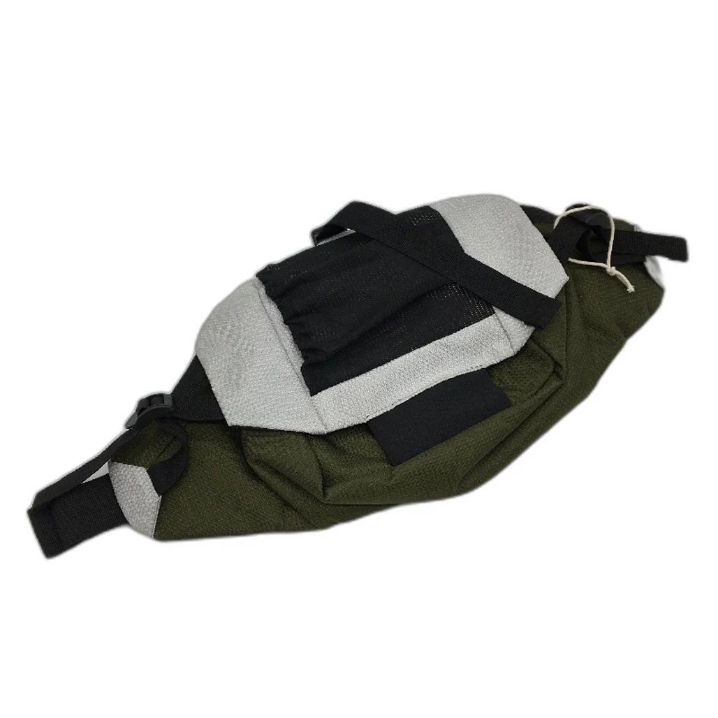 Multi Compartment Sling Bag Bottle Holder Adjustable Crossbody Strap Green NEW