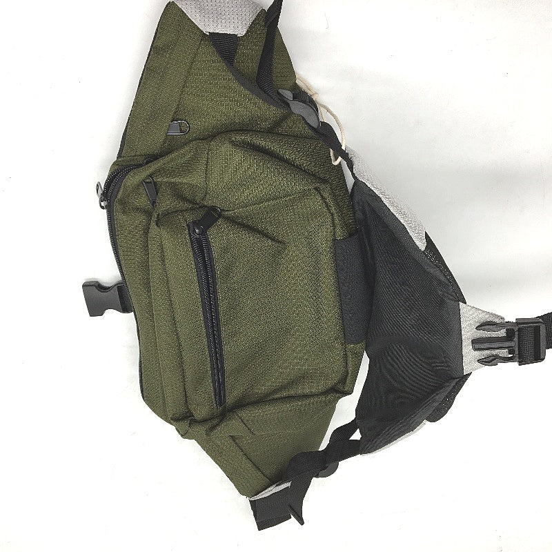 Multi Compartment Sling Bag Bottle Holder Adjustable Crossbody Strap Green NEW - Image 4