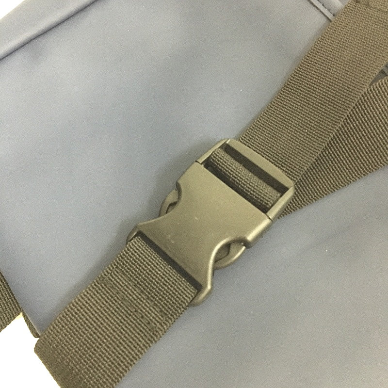 PU Roll Up Fold Over Flap & Buckle Backpack Padded With Bottle Holder Green NEW - Image 3