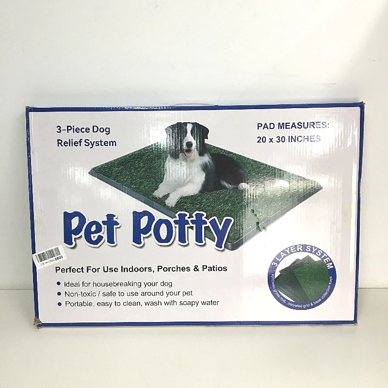 Pet Potty Training System 3 Piece Dog Indoor Balcony Grass Pad With Tray NEW - Image 3