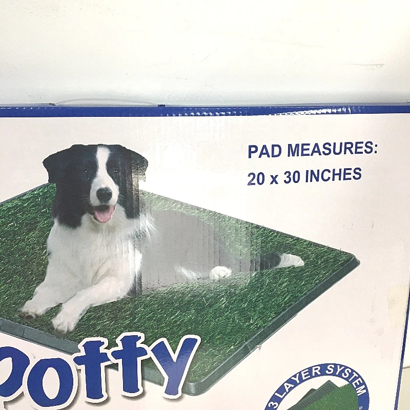 Pet Potty Training System 3 Piece Dog Indoor Balcony Grass Pad With Tray NEW - Image 4