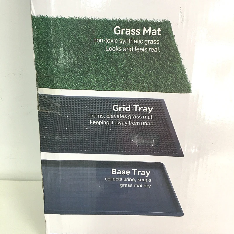Pet Potty Training System 3 Piece Dog Indoor Balcony Grass Pad With Tray NEW - Image 5