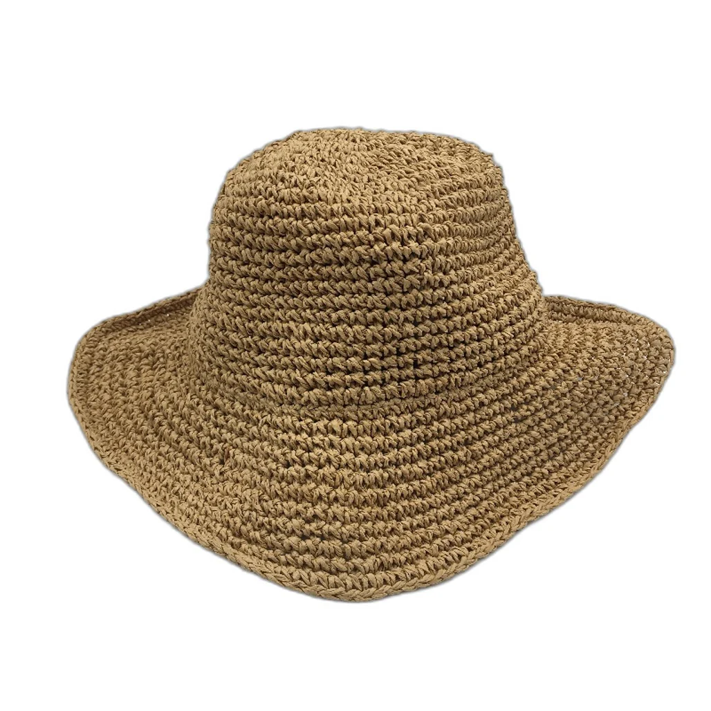 Subtitled North Straw Paper Woven Bucket Hat Womens One Size Natural Yellow NEW - Image 2