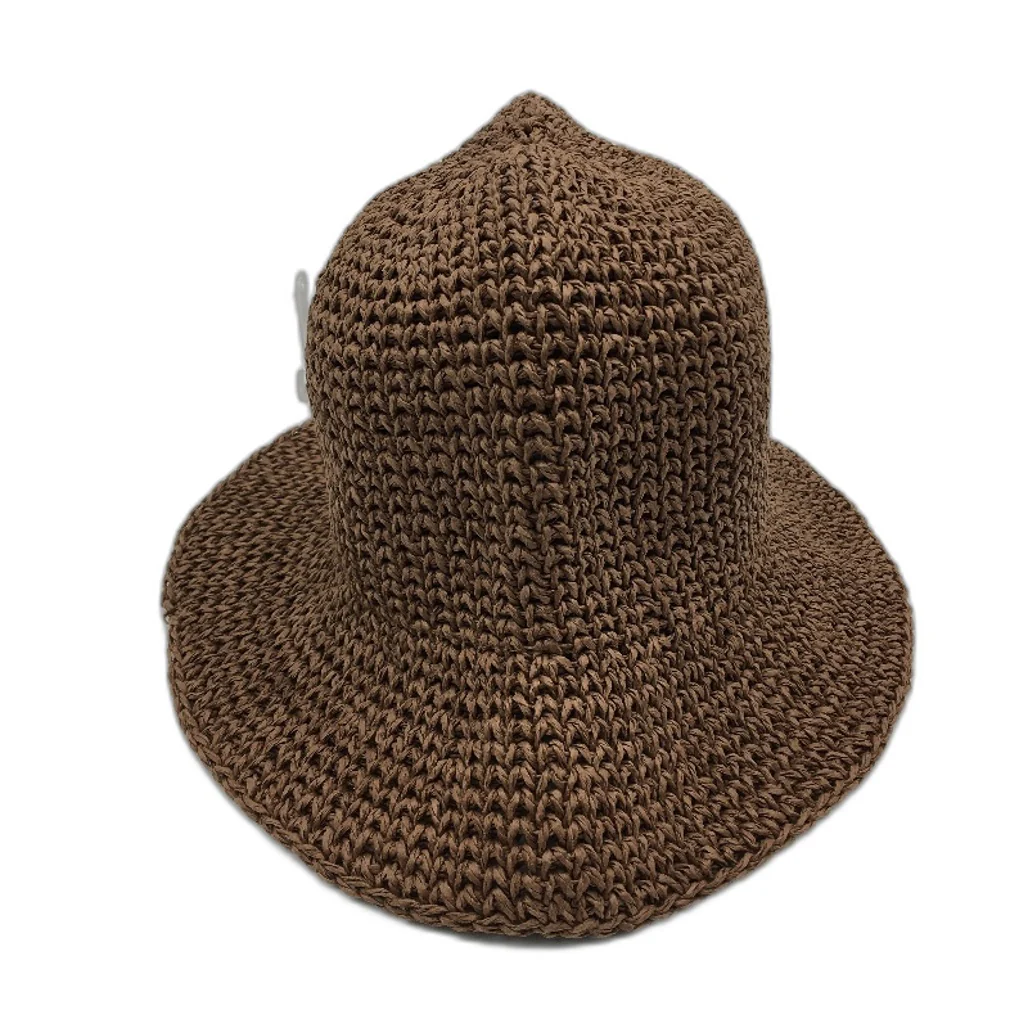 Subtitled North Straw Paper Woven Beach Bucket Hat Womens One Size Brown NEW - Image 2