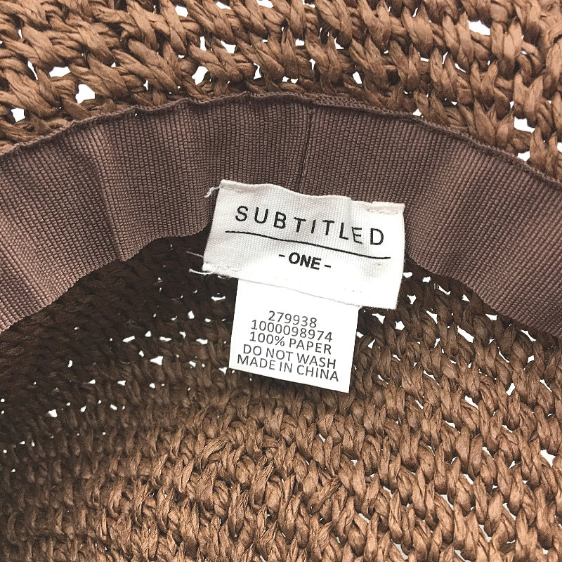 Subtitled North Straw Paper Woven Beach Bucket Hat Womens One Size Brown NEW - Image 4