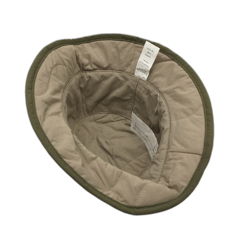 Subtitled Quilted Reversible Bucket Hat Unisex One Size Green & Khaki NEW - Image 3