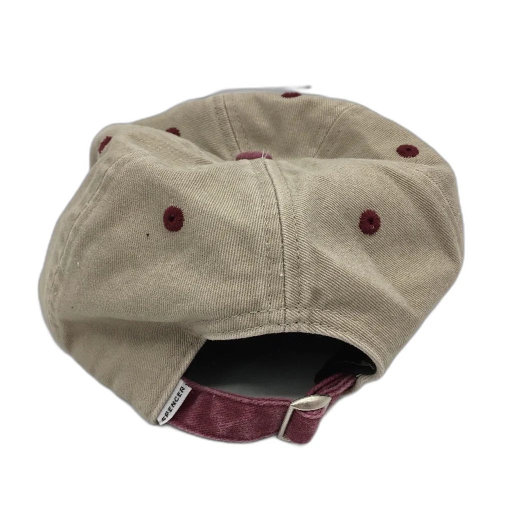 Spencer Project 1992 Vintage Style Cotton Cap Unisex One Size Red & Khaki NEW - Image 3