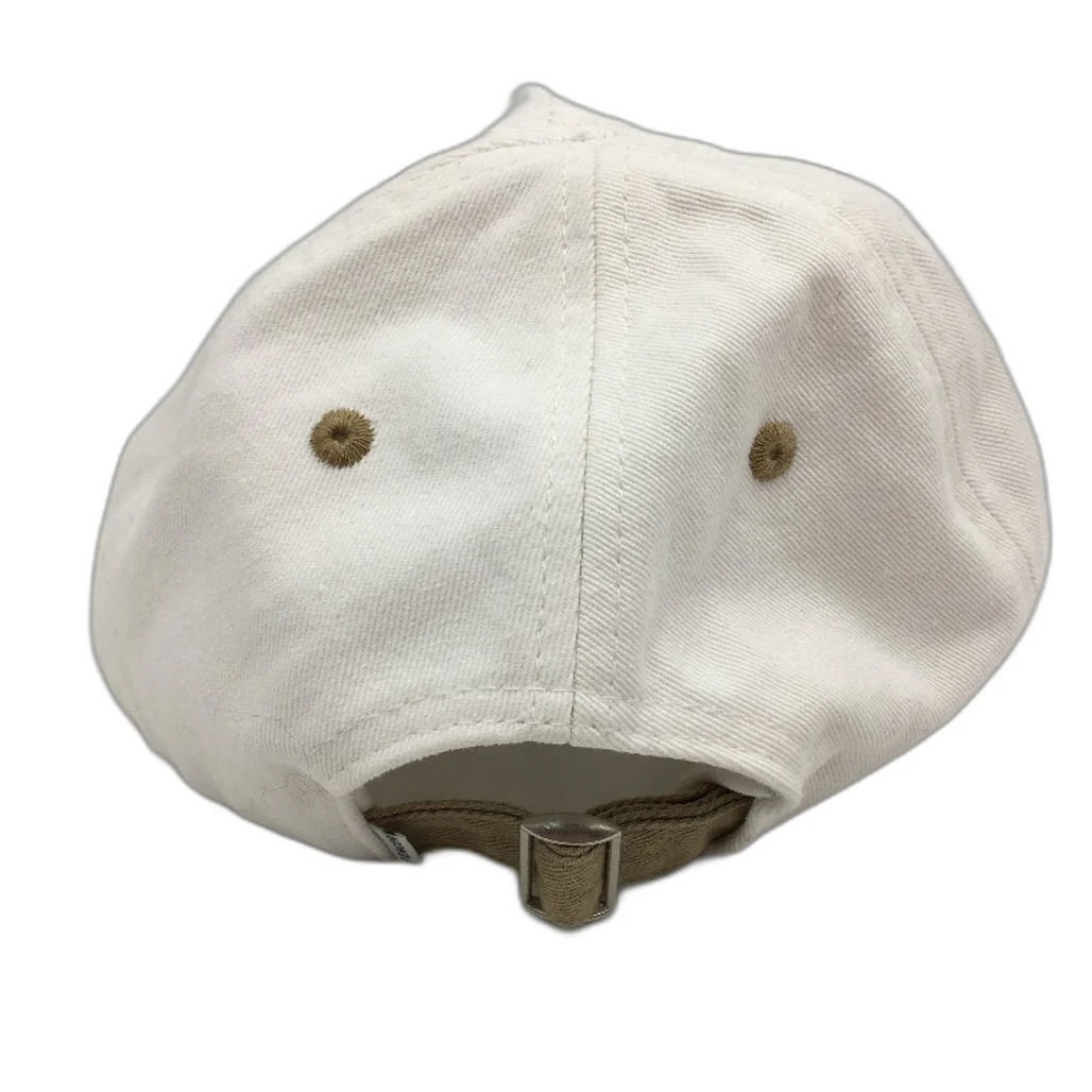 Spencer Project International Vintage Cotton Cap Unisex One Size White & Tan NEW - Image 4