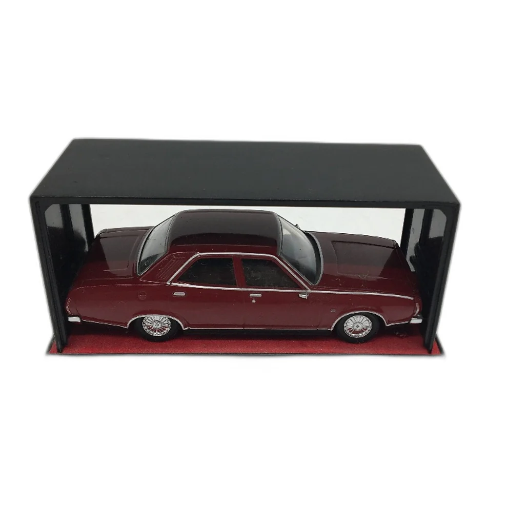 COLLECTABLE Top Gear Miniature Red Sedan Metal Die Cast Car In Plastic Frame - Image 2