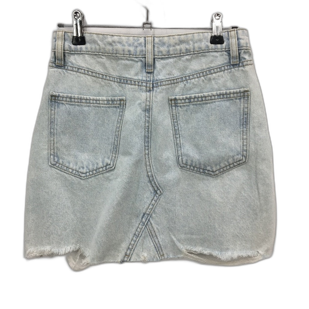 Jay Jays Light Blue Mini Raw Hem Cotton Blend Denim Skirt Ladies Size 6 NEW - Image 2