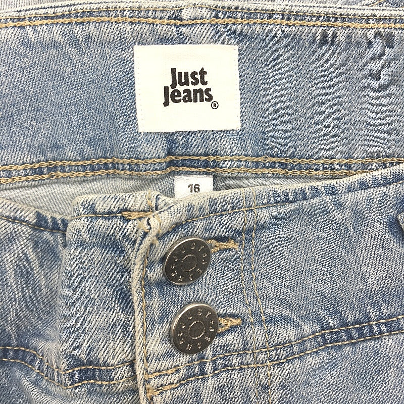 Just Jeans Mid Blue Double Button Vintage Look Denim Shorts Ladies Size 16 NEW - Image 3