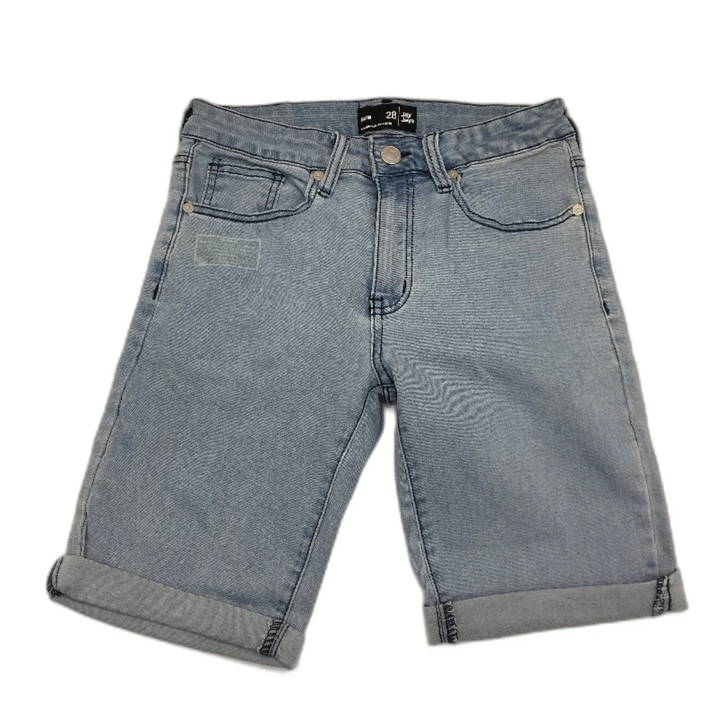 Jay Jays Mid Blue Slim Fit Stretch Casual Denim Shorts Mens Size 28 NEW