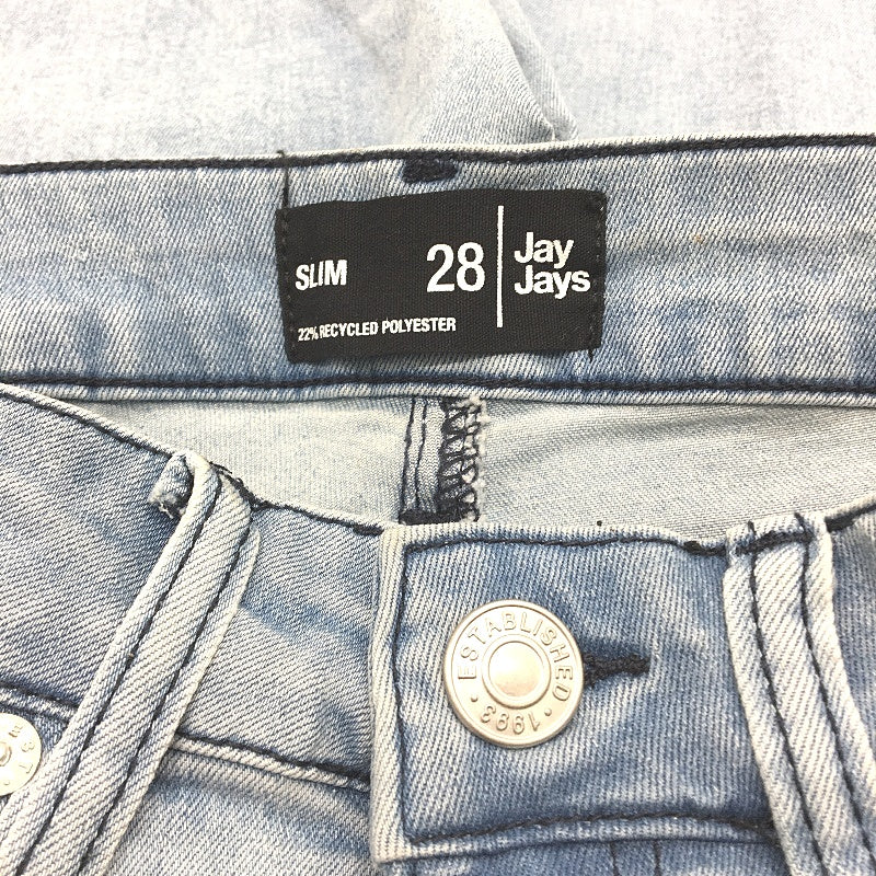 Jay Jays Mid Blue Slim Fit Stretch Casual Denim Shorts Mens Size 28 NEW - Image 3