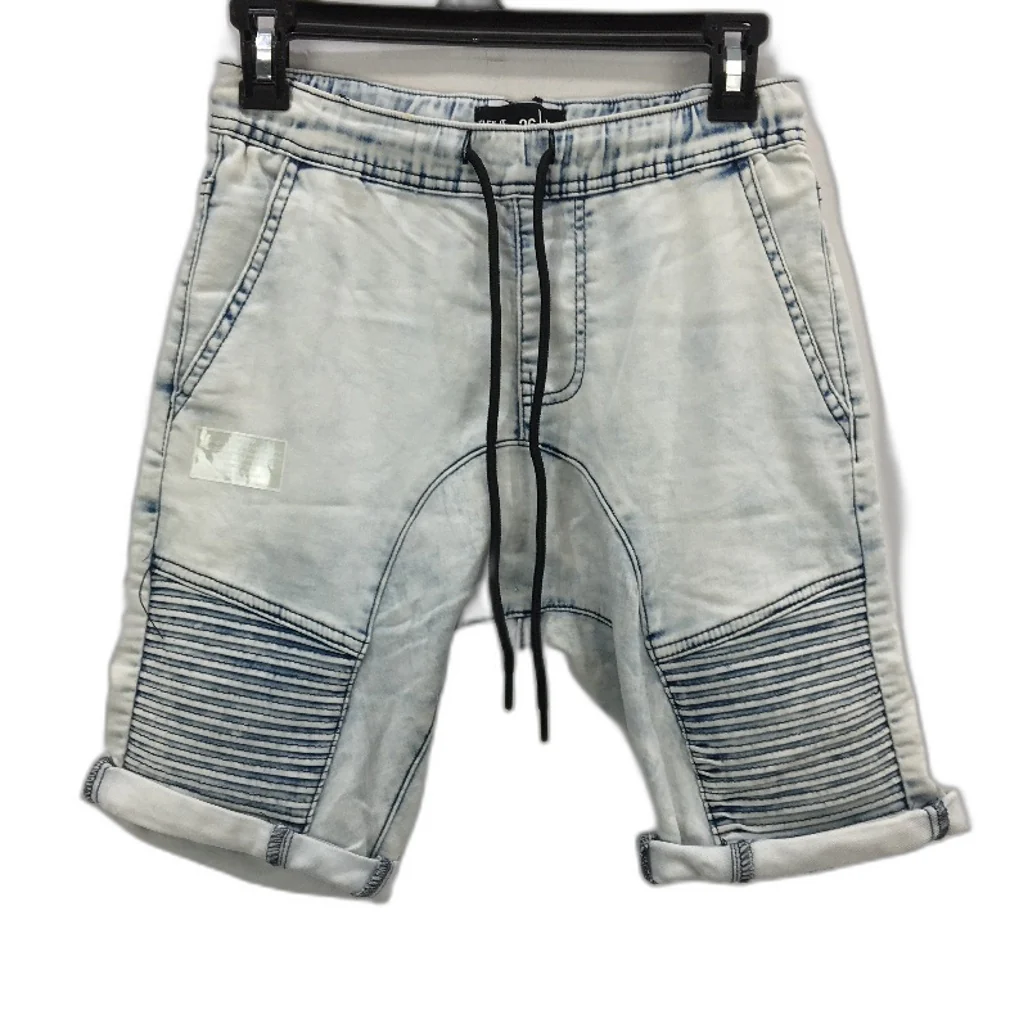 Jay Jays Flex-It Jerry Pintuck Lightest Blue Denim Shorts Mens Size 26 NEW