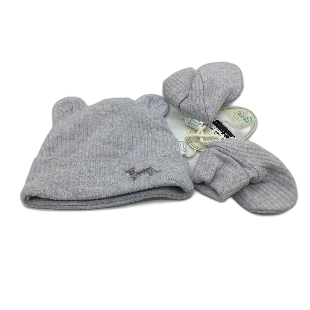 Peter Alexander Organic Blue Beanie and Booties Set Babies Size 0-3 Months NEW - Image 4